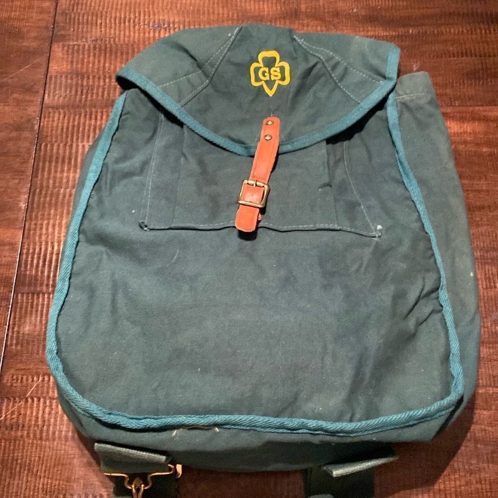 Vintage Girl Scout equipment Backpack nap sack bag USA